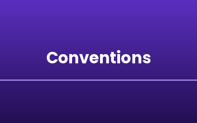 Conventions